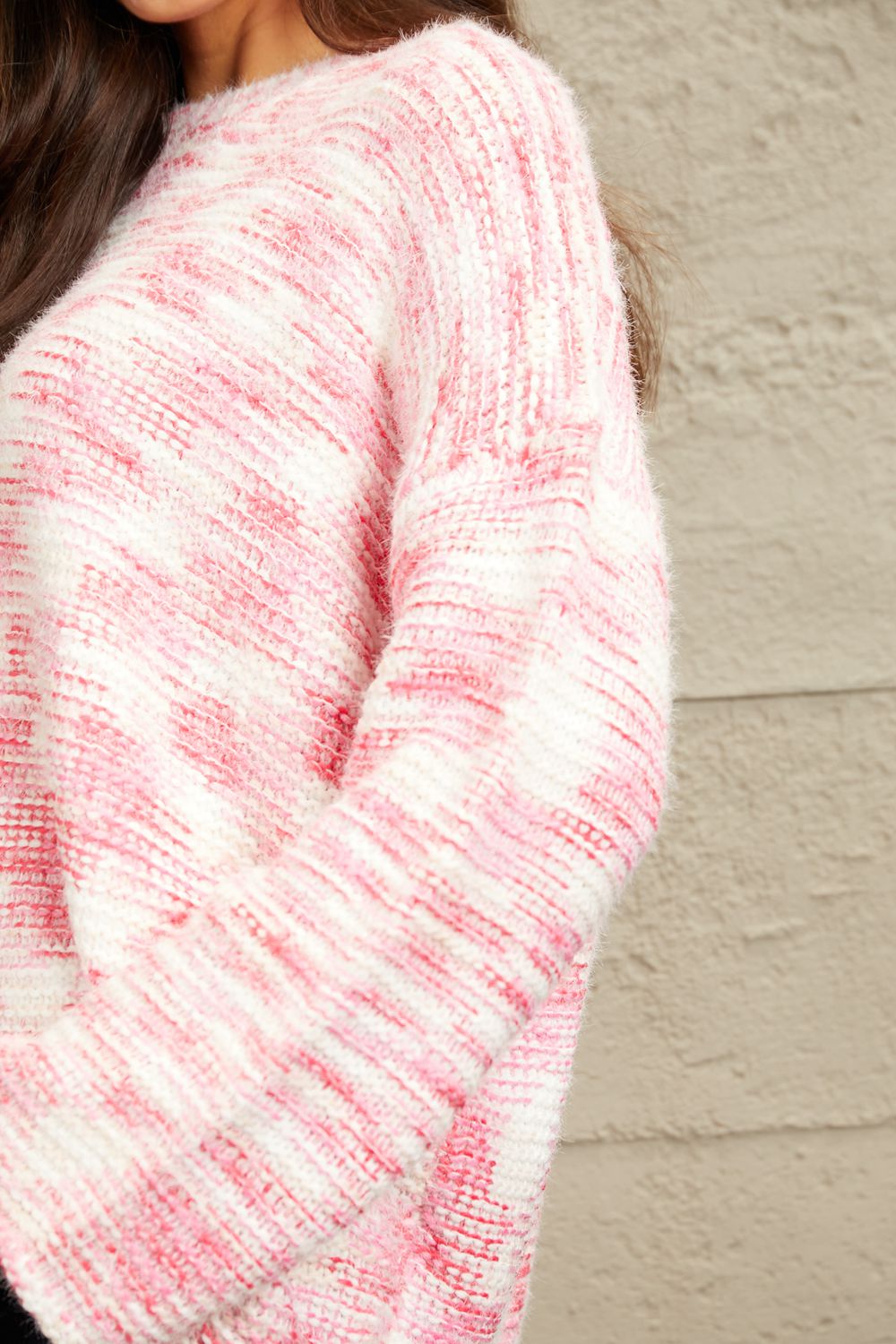 e.Luna Fuzzy Chunky Knit Sweater Print on any thing USA/STOD clothes
